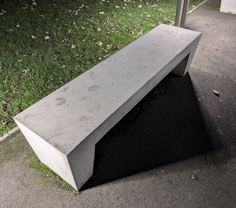 Pre-vandalised bench