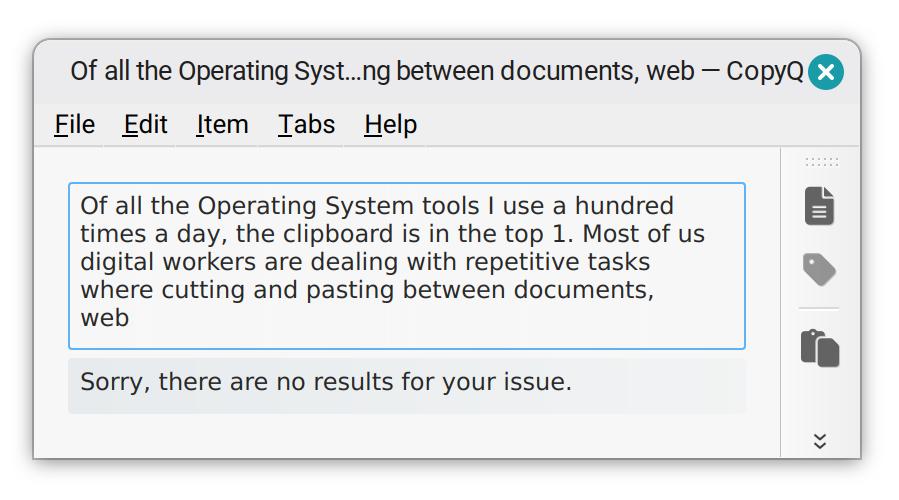 CopyQ clipboard manager