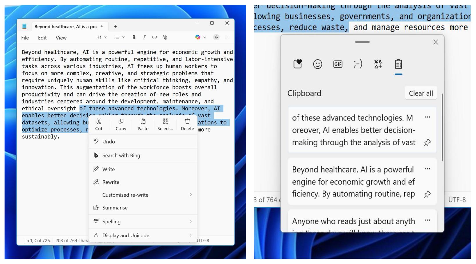 Windows 11 clipboard manager