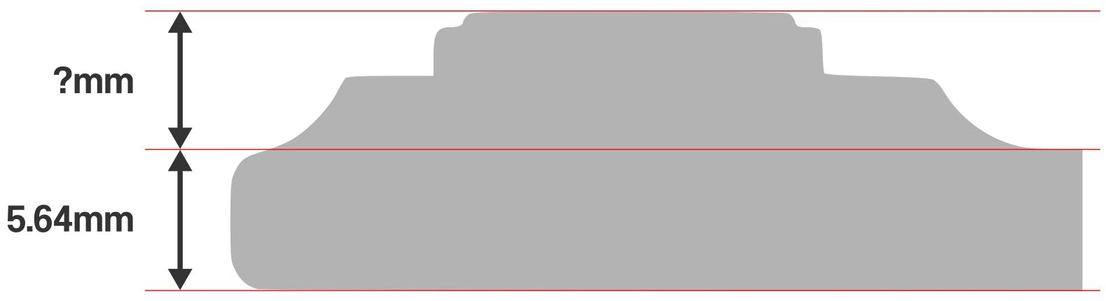 comparison between the camera bump thickness and the body thickness