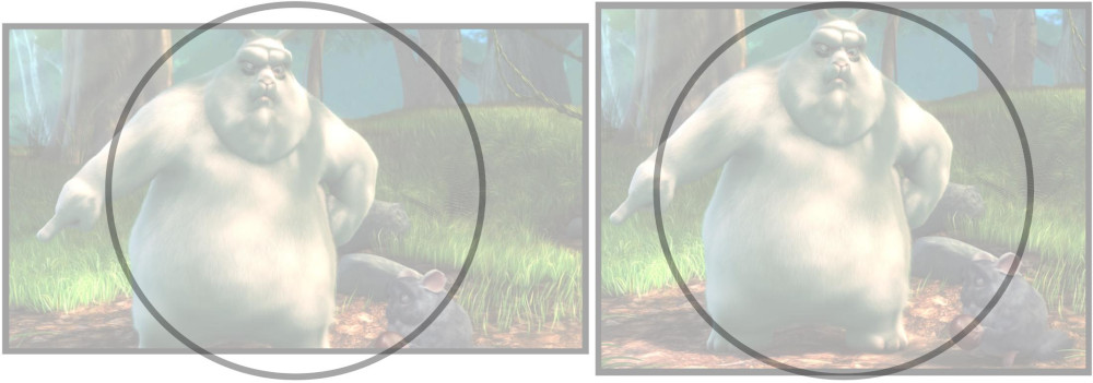 Big Buck Bunny as seen in widescreen and 4:3