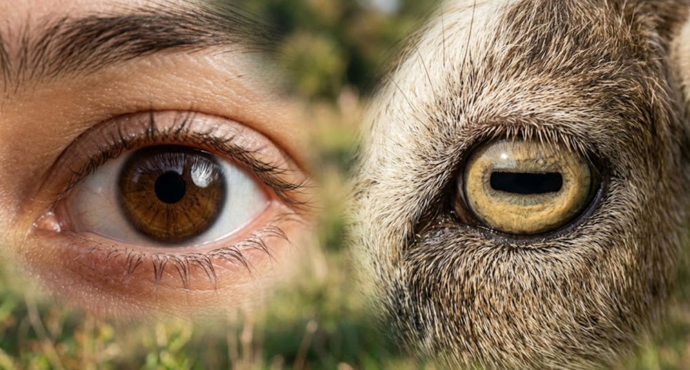 Human versus goat eyeballs